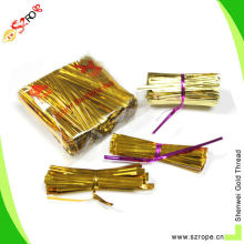 3" metallic twist ties for candy cello bags